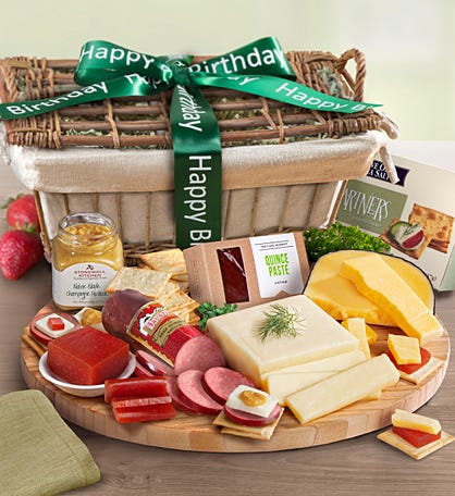 Birthday Epicurean Meat & Cheese Gift Basket